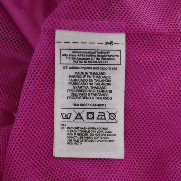 Adidas Supernova 11/12Y-M Pink Full Zip Running Outdoor Reflective Lined Jacket - Picture 11 of 11